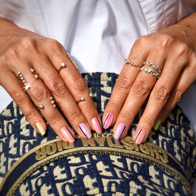 crushed white gold ring